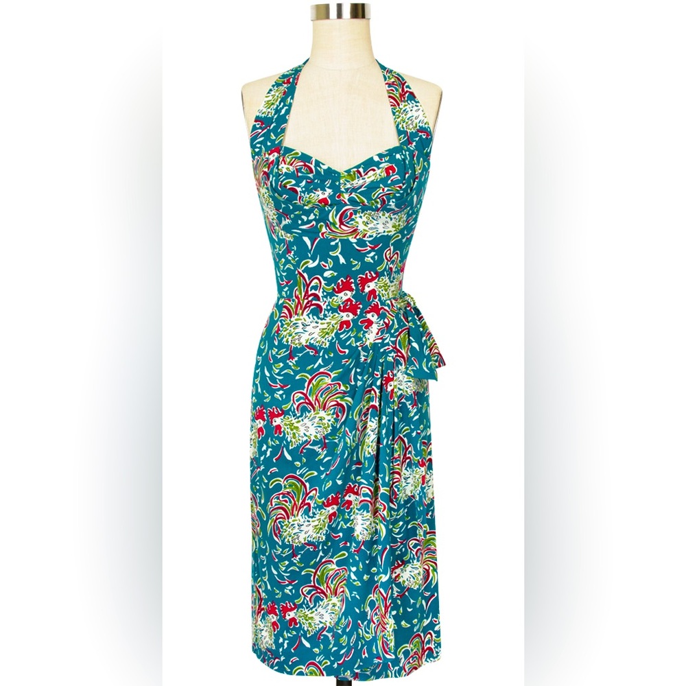 Trashy Diva Ruffled Feathers Lena Sarong, Like New! Size 4 stretch rayon